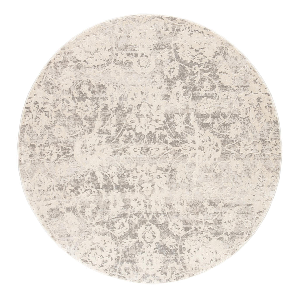 Jaipur Living Cirque Alonsa Abstract Gray / White 5'11" RND Rug