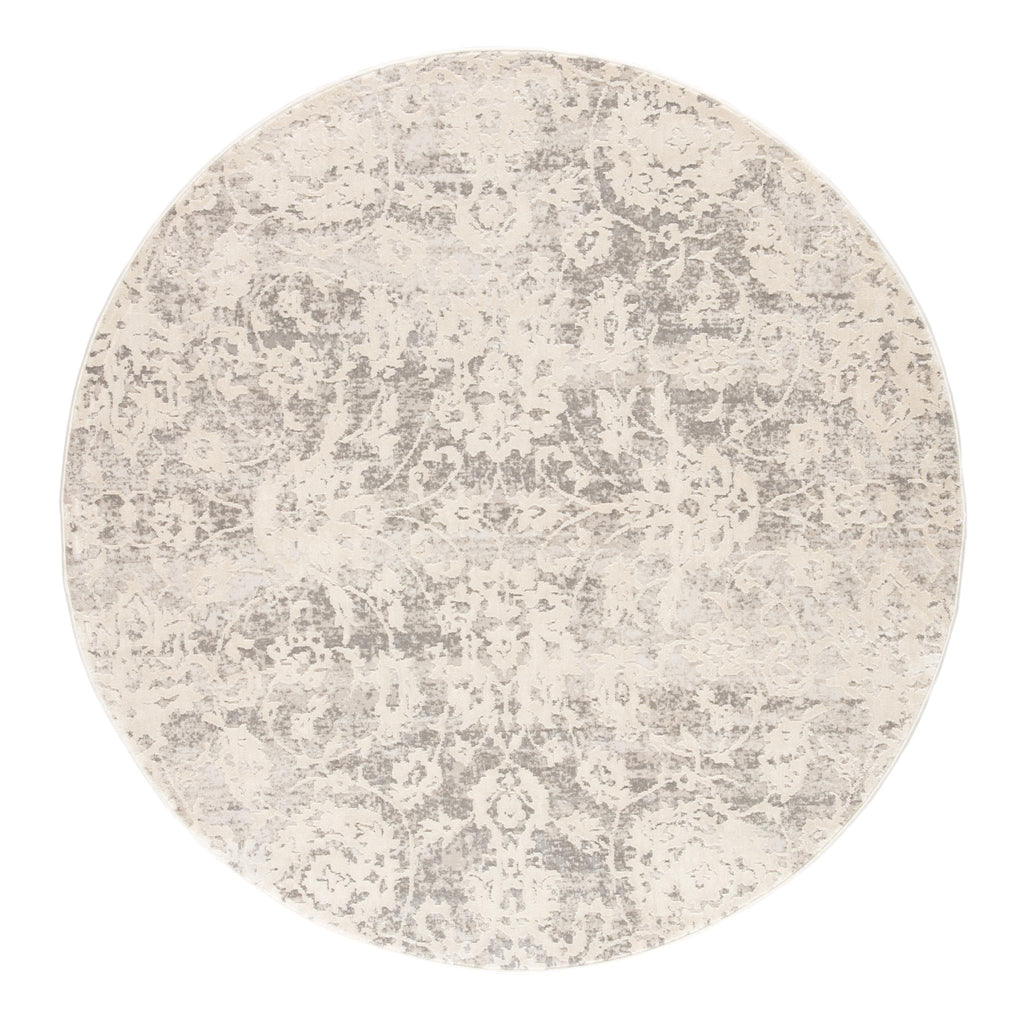 Jaipur Living Alonsa Abstract Gray/ White Round Area Rug (5'11" Rnd)