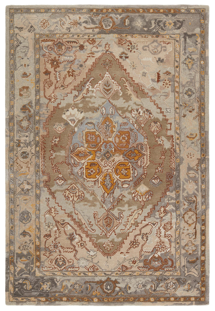 Jaipur Living Citrine Raisa Medallion Taupe / Gold 5' x 8' Rug