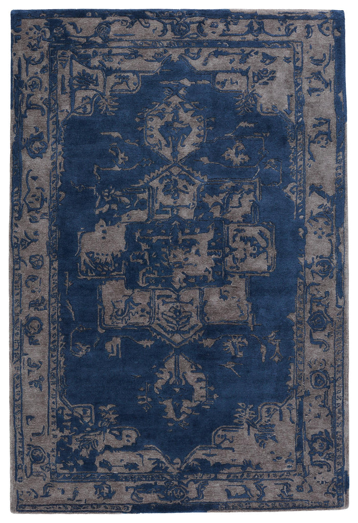 Jaipur Living Alvea Handmade Medallion Blue/ Gray Area Rug (8'X10')