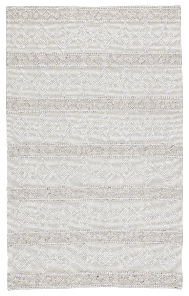 Jaipur Living Adelie Indoor/ Outdoor Trellis White/ Light Gray Area Rug (4'X6')