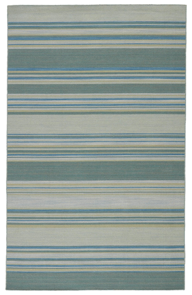 Jaipur Living Kiawah Handmade Striped Blue/ Turquoise Area Rug (4'X6')