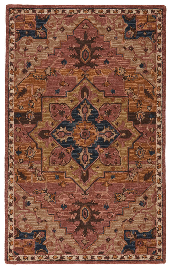 Jaipur Living Cardamom Cressida Medallion Dark Pink / Blue 5' x 8' Rug