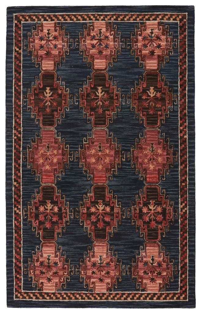 Vibe By Jaipur Living Kyoto Handmade Tribal Dark Blue/ Pink Area Rug (6'X9')