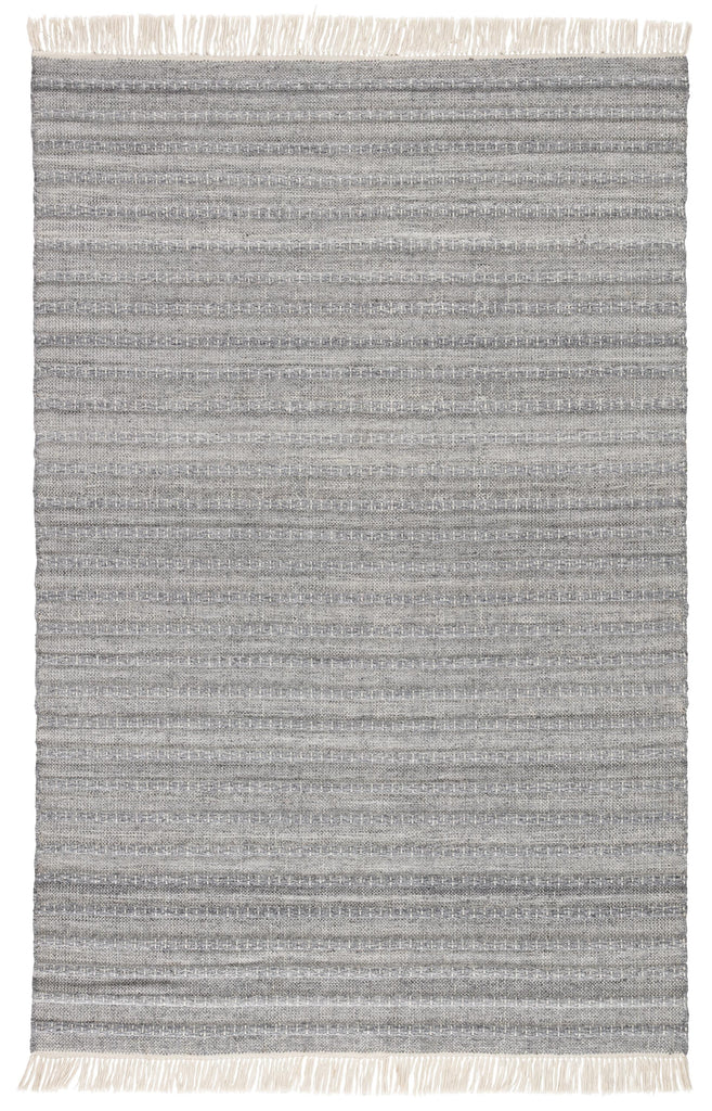 Jaipur Living Torre Indoor/ Outdoor Solid Gray/ Cream Area Rug (5'X8')