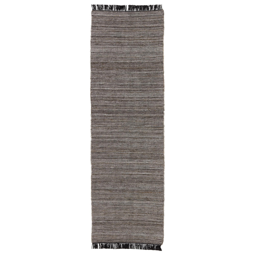 Jaipur Living Torre Indoor/ Outdoor Solid Black/ Rust Runner Rug (3'X10')