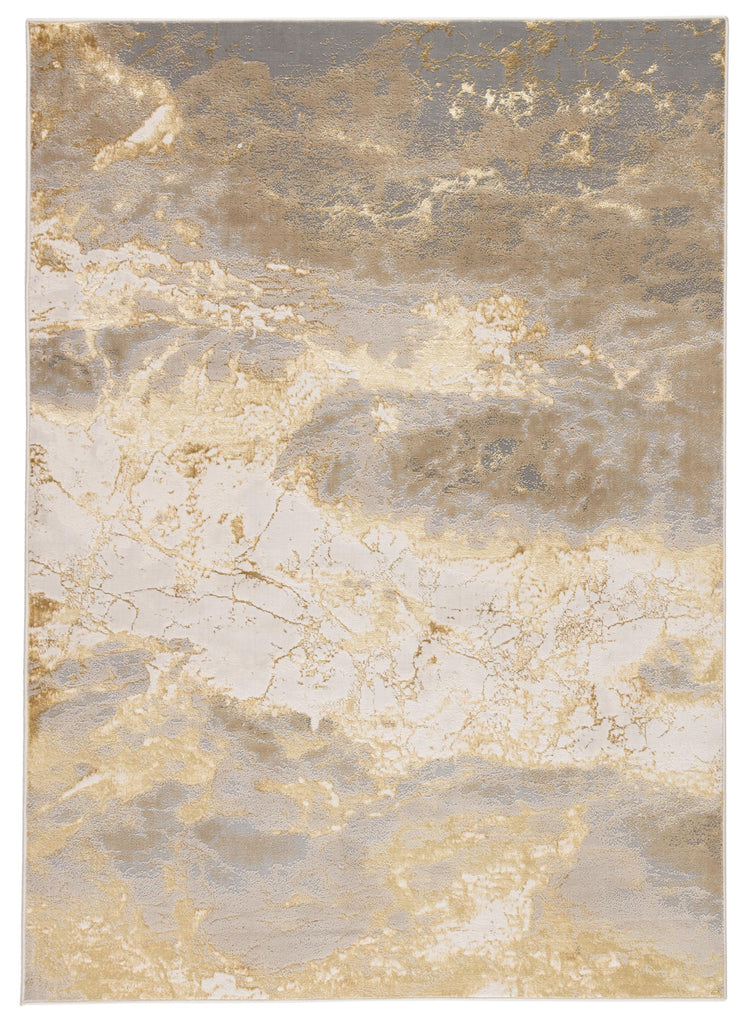 Jaipur Living Cisco Abstract Gray/ Gold Area Rug (5'X7'6")