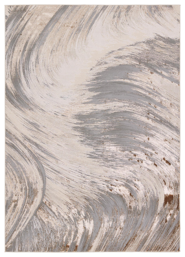 Jaipur Living Zione Abstract Gray/ Brown Runner Rug (3'3"X12')