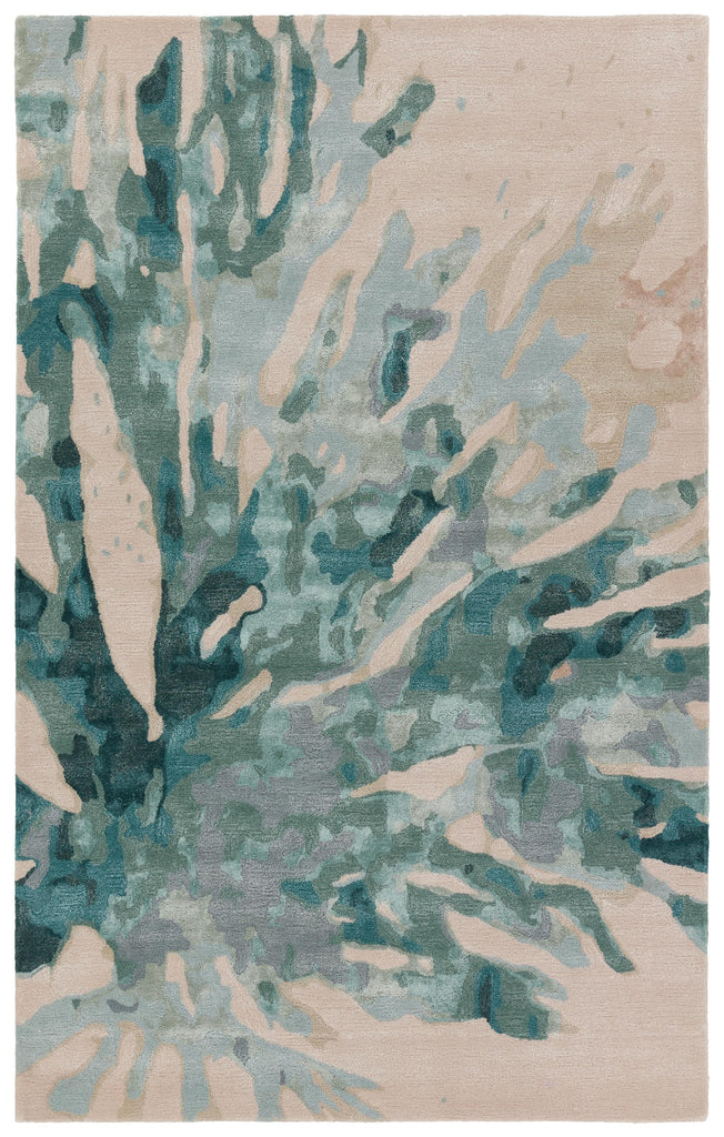 Jaipur Living Atoll Handmade Animal Pattern Teal/ Sage Area Rug (8'X10')