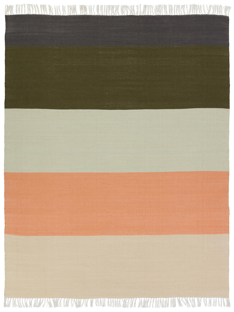 Jaipur Living Swane Indoor/ Outdoor Striped Coral/ Green Area Rug (7'10"X9'10")