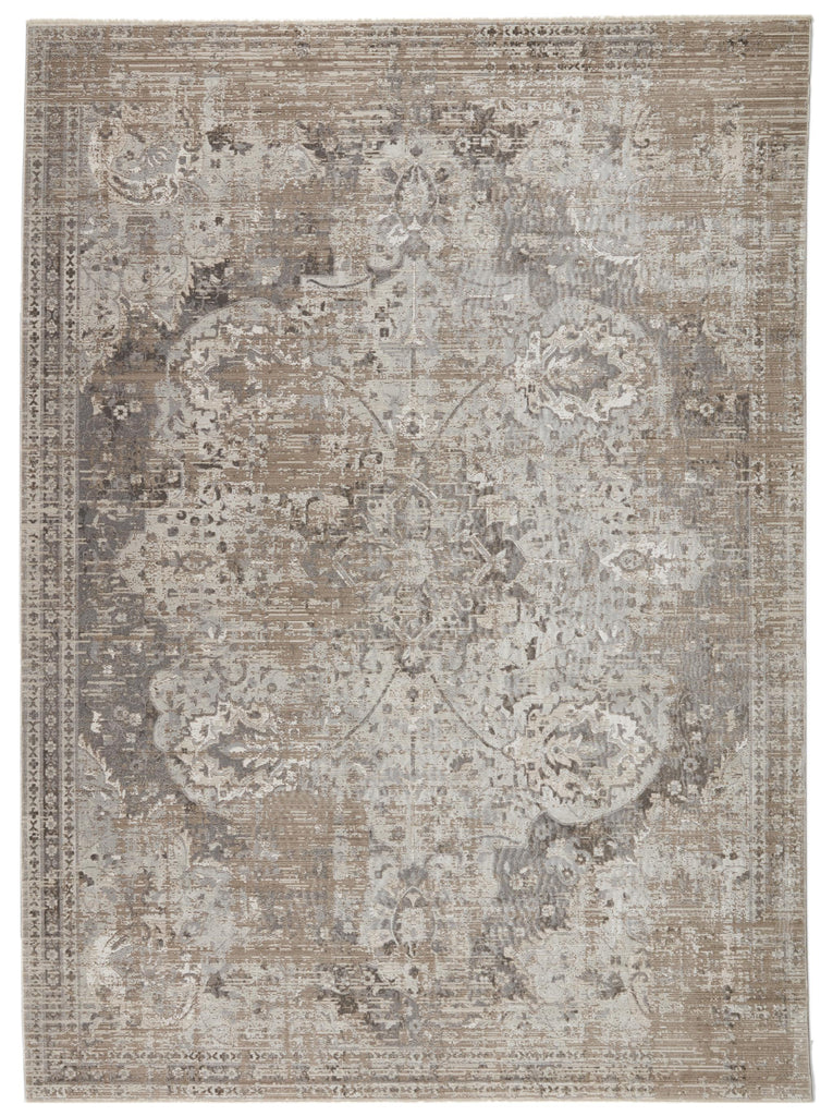 Vibe By Jaipur Living Ginevra Medallion Gray/ Ivory Area Rug (5'3"X7'6")