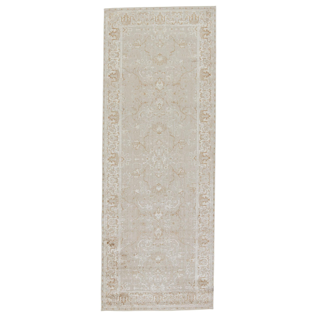 Vibe By Jaipur Living Dhaval Oriental Light Gray/ White Runner Rug (3'X8')