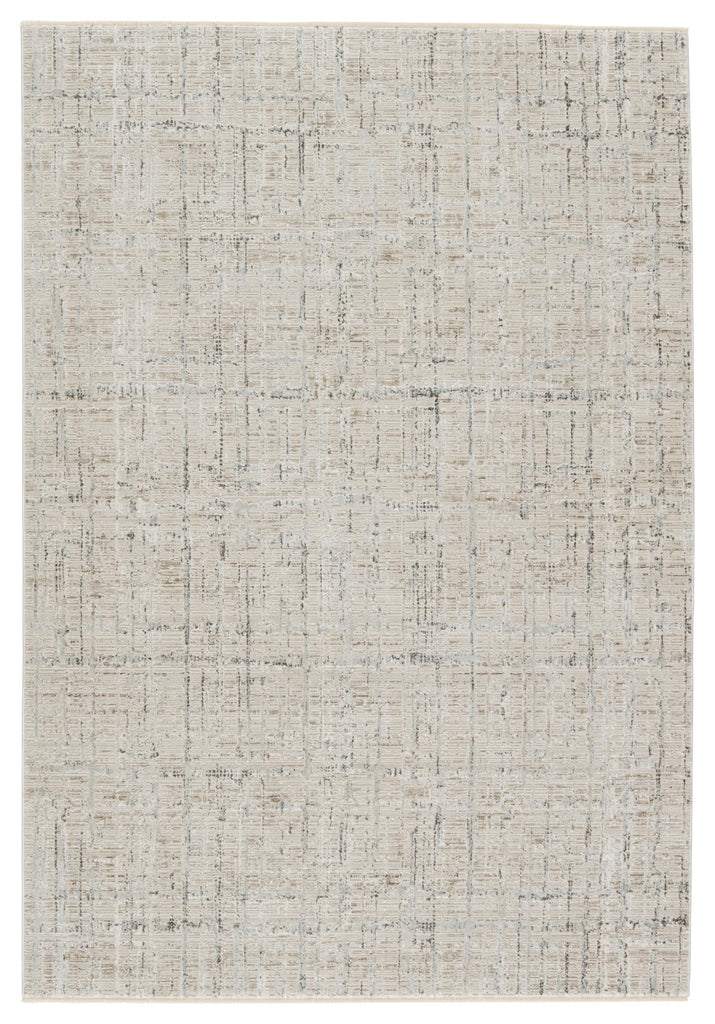 Vibe By Jaipur Living Sovis Abstract Light Gray/ Ivory Area Rug (5'3"X7'6")