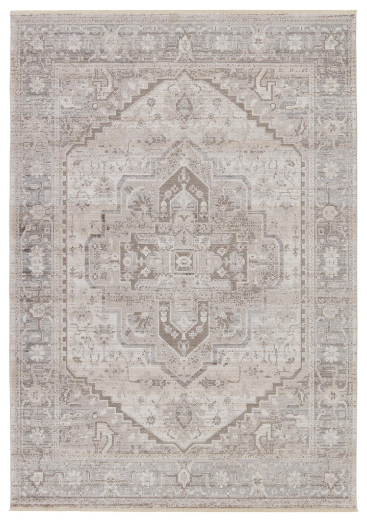 Vibe By Jaipur Living Venn Medallion Taupe/ Silver Area Rug (5'3"X7'6")