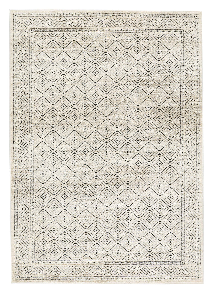 Vibe By Jaipur Living Yadira Trellis Cream/ Black Area Rug (5'3"X7'6")