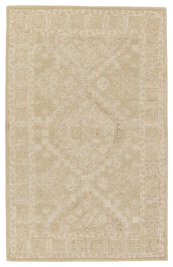 Jaipur Living Tomoe Handmade Medallion Tan/ Cream Area Rug (5'X8')