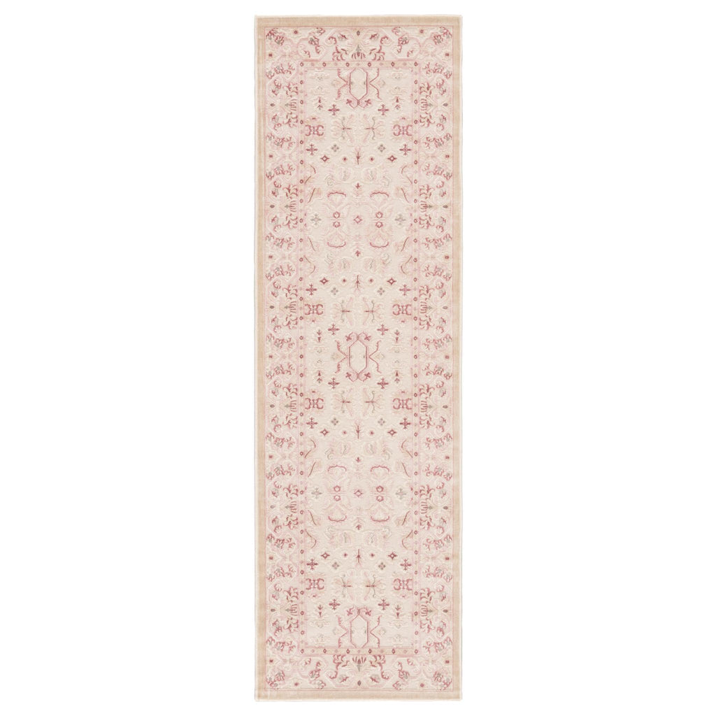 Jaipur Living Fables Regal Damask Ivory / Pink 2'6" x 8' Rug