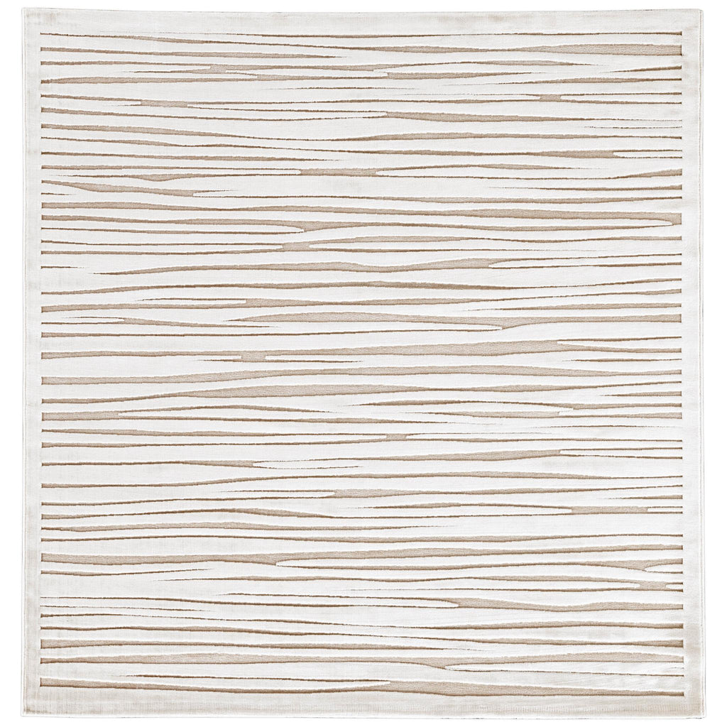 Jaipur Living Fables Linea Abstract White / Ivory 6' SQR Rug