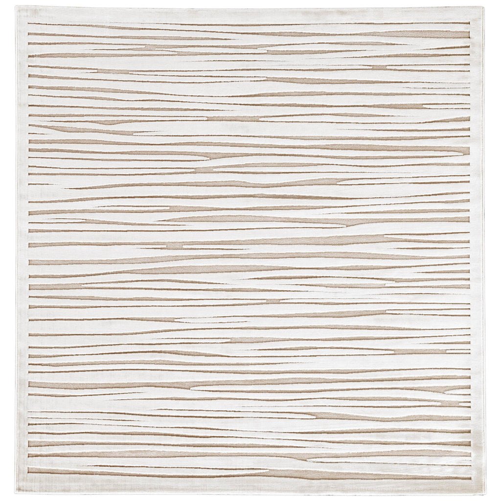 Jaipur Living Linea Abstract White/ Ivory Square Area Rug (6' Sqr)