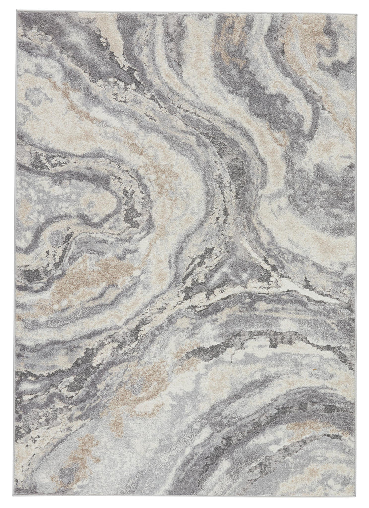 Vibe By Jaipur Living Gatlin Abstract Gray/ Cream Area Rug (5'X7'6")