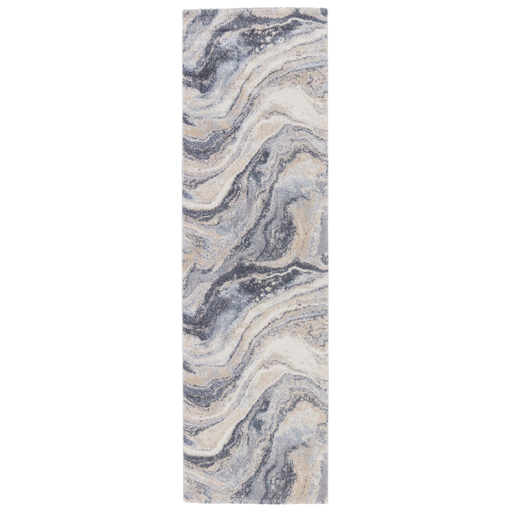 Vibe By Jaipur Living Orion Abstract Blue/ Light Gray Runner Rug (3'X10')