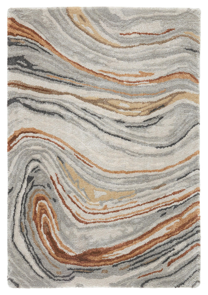 Jaipur Living Genesis Atha Abstract Copper / Gray 2' x 3' Rug