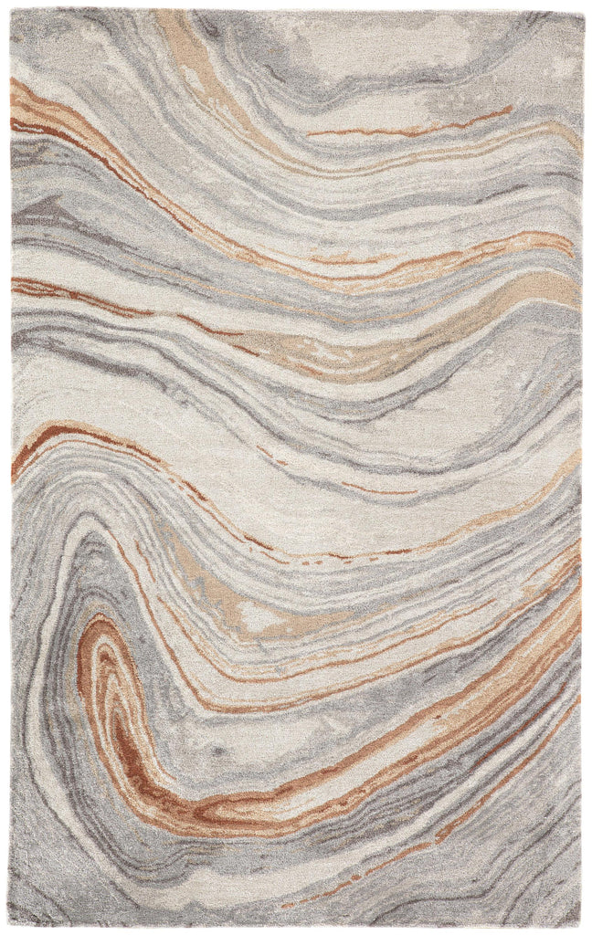 Jaipur Living Atha Handmade Abstract Copper/ Gray Area Rug (8'X11')