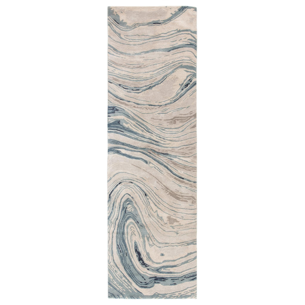 Jaipur Living Genesis Atha Abstract Blue / Gray 3' x 10' Rug