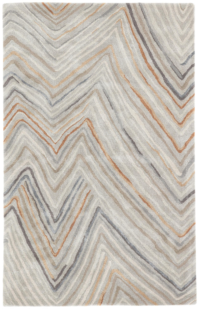 Jaipur Living Sadie Handmade Chevron Orange/ Gray Area Rug (5'X8')