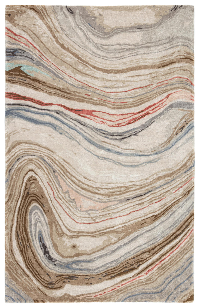 Jaipur Living Genesis Atha Abstract Brown / Red 5' x 8' Rug