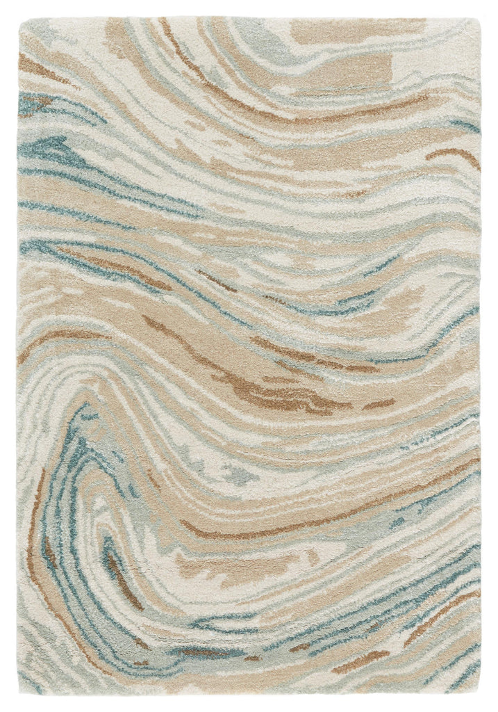 Jaipur Living Genesis Atha Abstract Tan / Green 2' x 3' Rug