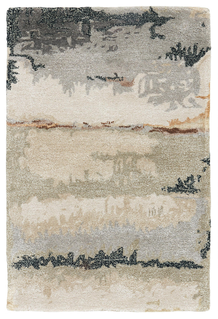 Jaipur Living Genesis Juna Abstract Black / Taupe 2' x 3' Rug