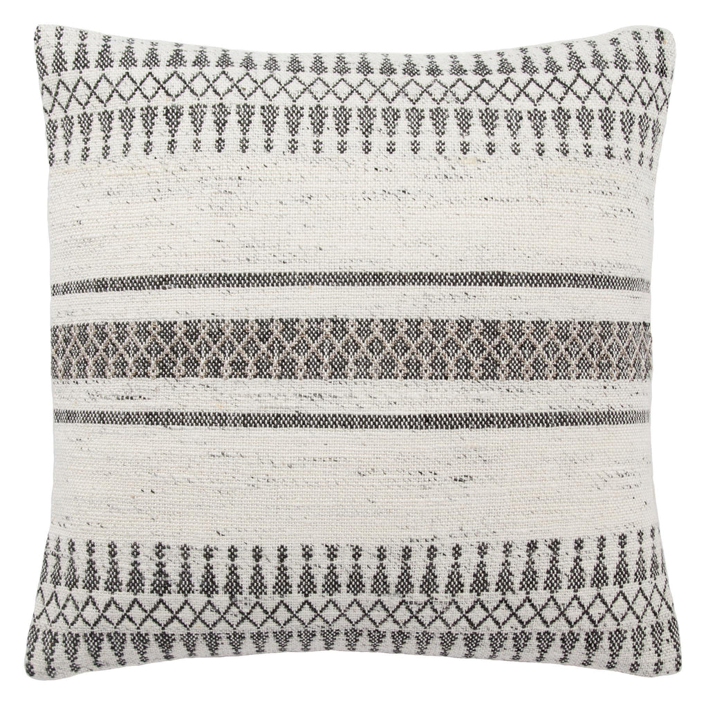 Jaipur Living Peykan Prescott Geometric Gray / Ivory 20" x 20" Pillow