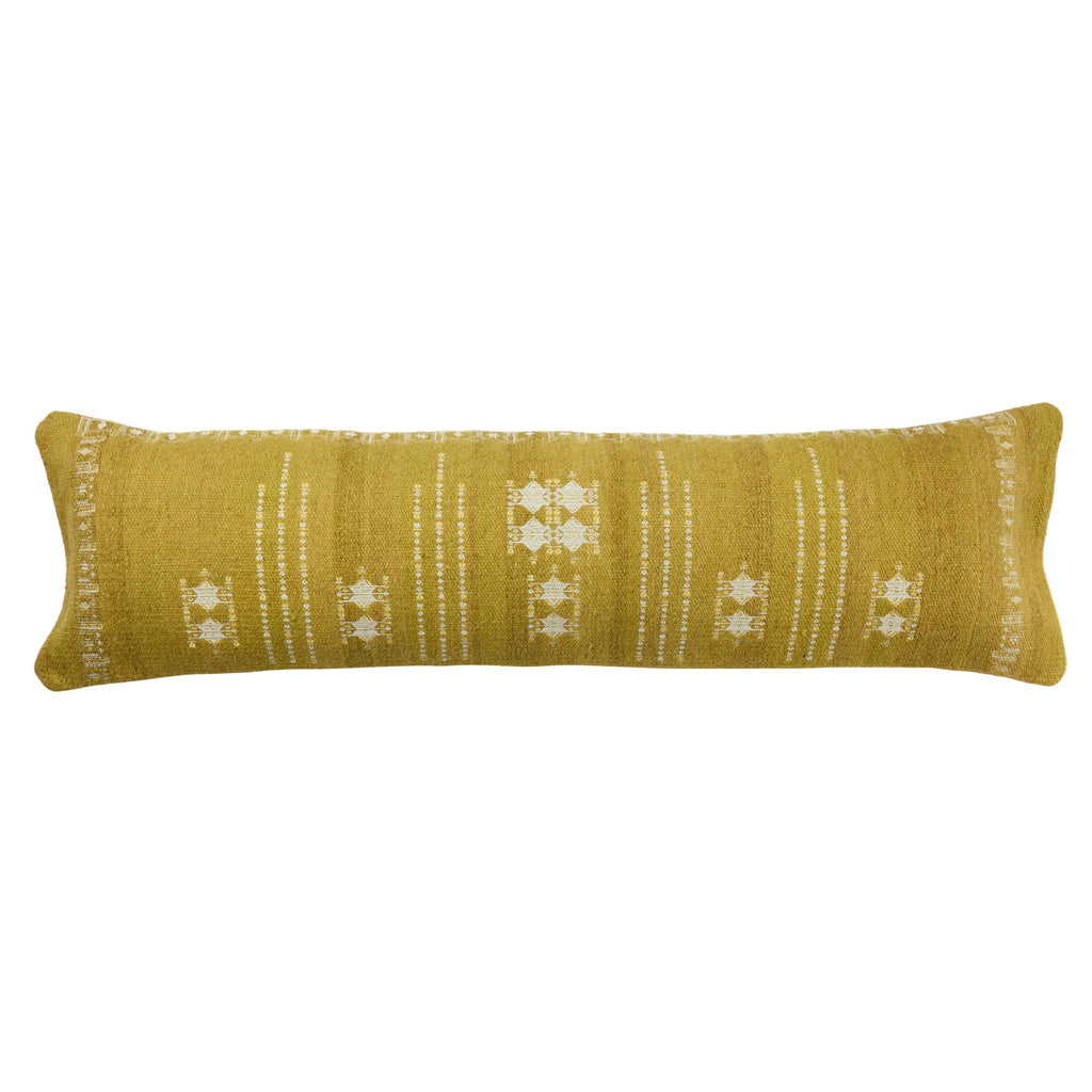 Jaipur Living Eisa Tribal Light Green/ Light Gray Pillow Cover (13"X48" Lumbar)