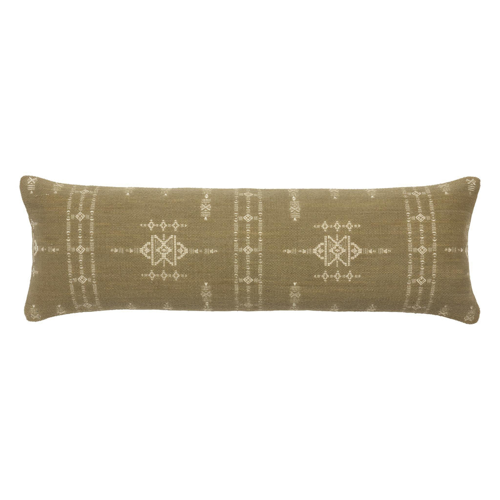 Jaipur Living Puebla Tarik Medallion Olive Green / Cream 13" x 40" Pillow