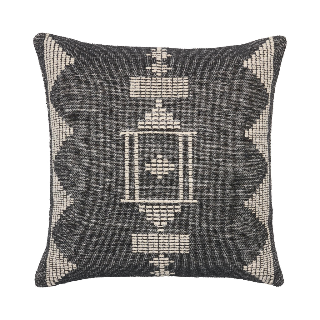 Jaipur Living Anouk Tribal Black/ Cream Pillow Cover (22" Square)