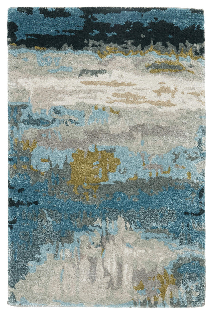 Jaipur Living Genesis Benna Abstract Black / Green 2' x 3' Rug