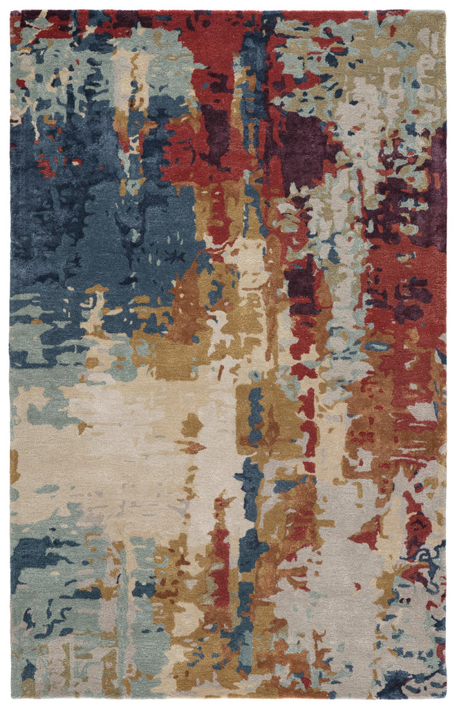 Jaipur Living Genesis Matcha Abstract Multicolor / Red 5' x 8' Rug