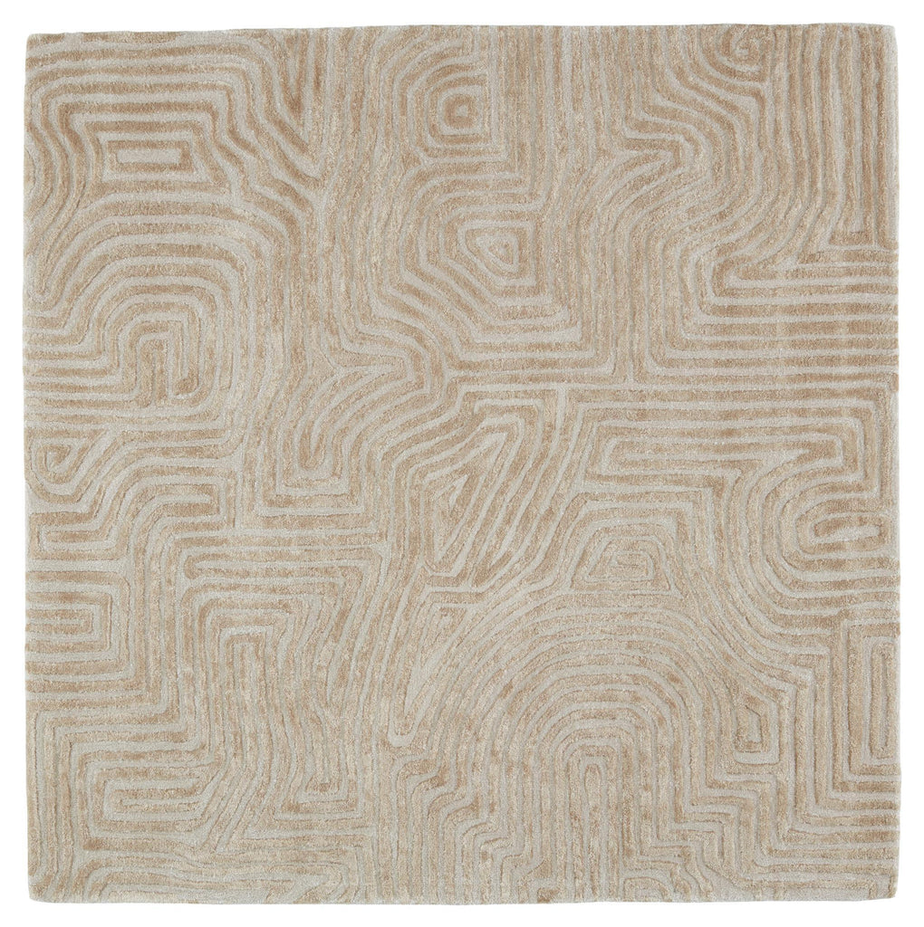 Jaipur Living Genesis Impress Abstract Beige 6' SQR Rug