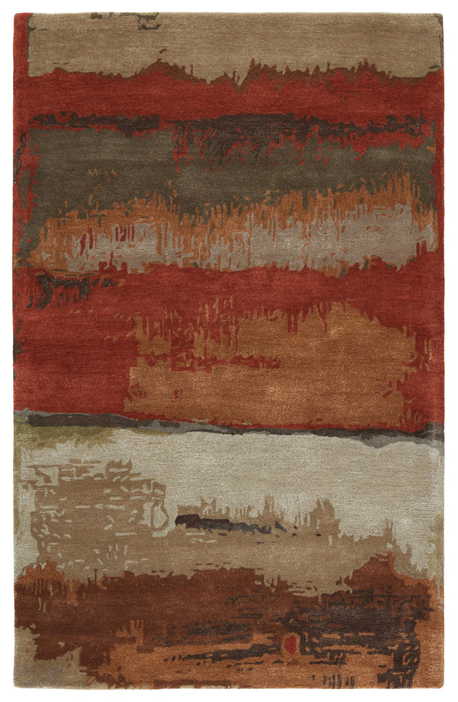 Jaipur Living Genesis Juna Abstract Red / Brown 8' x 11' Rug