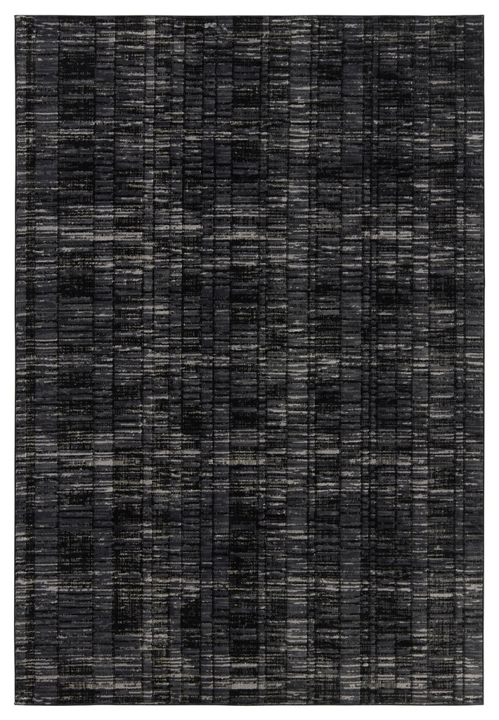 Jaipur Living Graphite Carbon Geometric Gray / Black 5'3" x 8' Rug