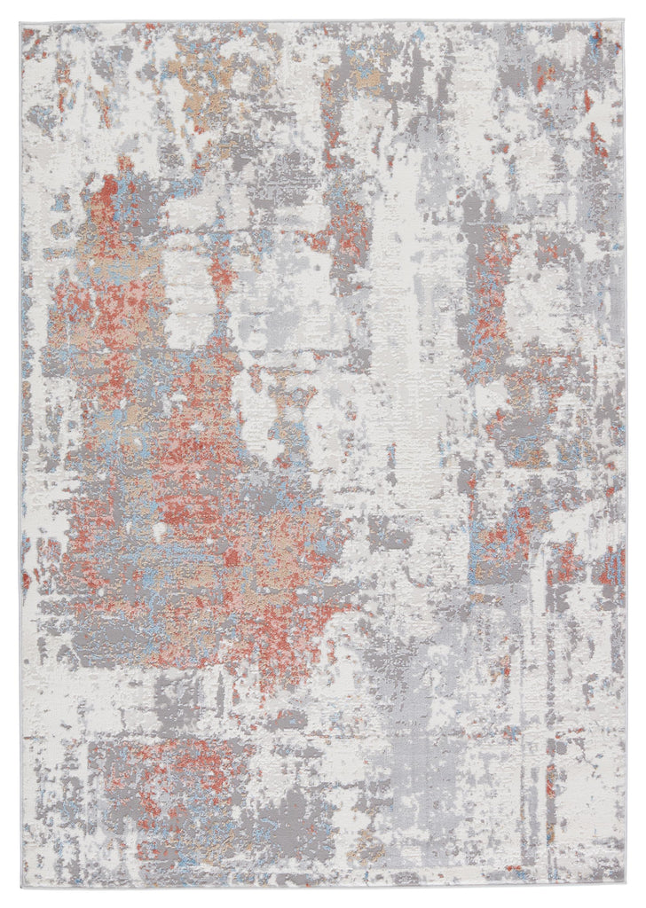 Jaipur Living Grotto Tocarra Abstract Gray / Red 8' x 10' Rug