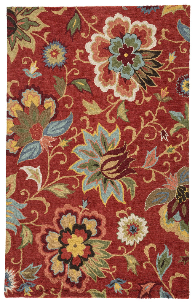 Jaipur Living Hacienda Zamora Floral Red / Multicolor 5' x 8' Rug