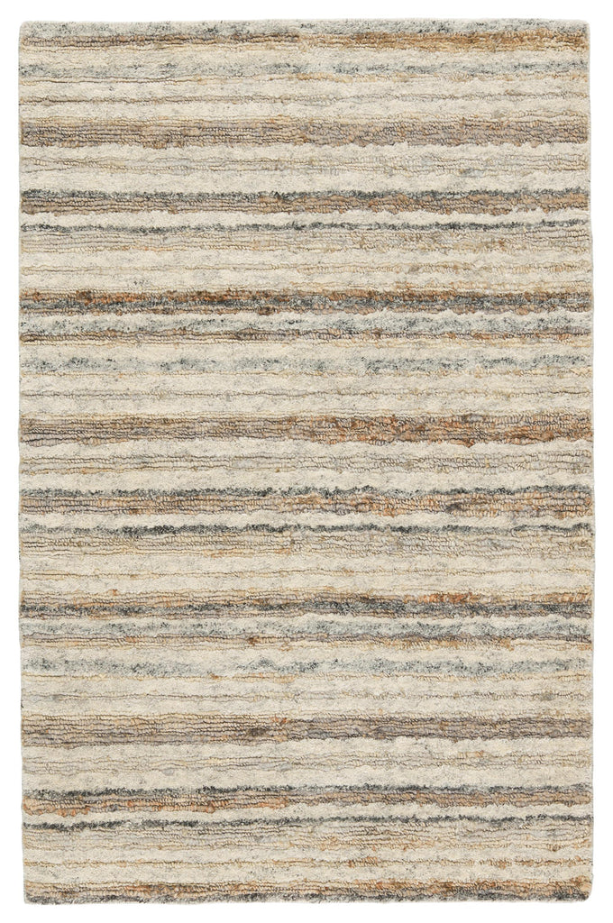 Jaipur Living Hatha Tikka Stripes Cream / Gray 2' x 3' Rug