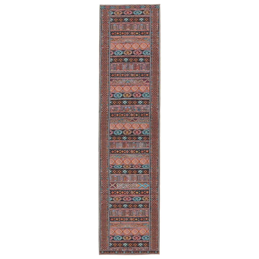 Kate Lester + Jaipur Living Auril Tribal Multicolor/ Orange Runner Rug (2'6"X10')