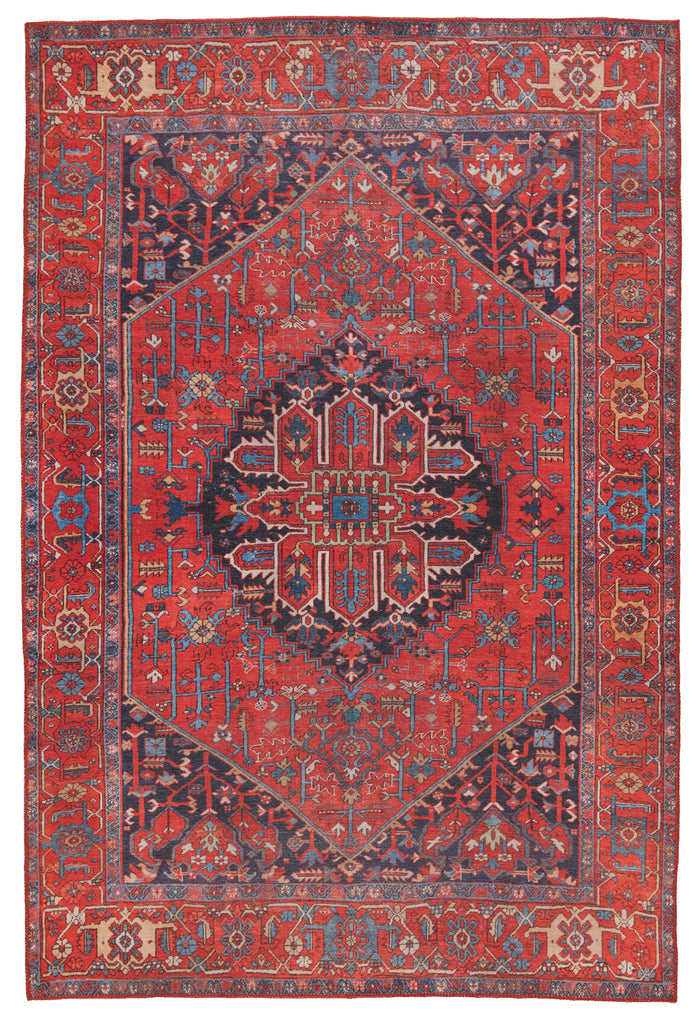 Kate Lester + Jaipur Living Eterna Medallion Red/ Blue Area Rug (5'X7'6")