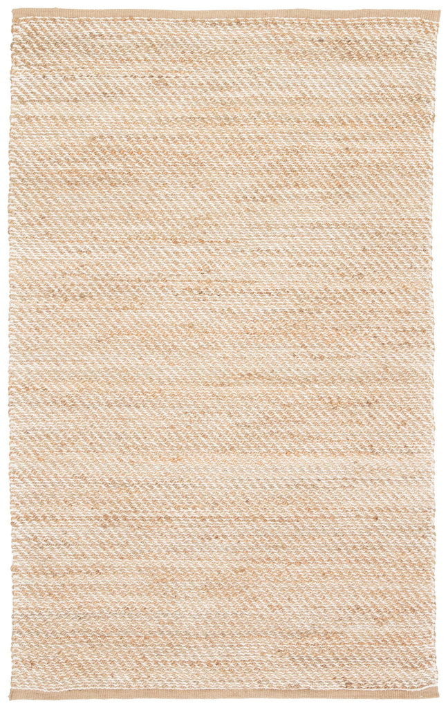 Jaipur Living Diagonal Weave Natural Solid Beige/ White Area Rug (2'6"X4')