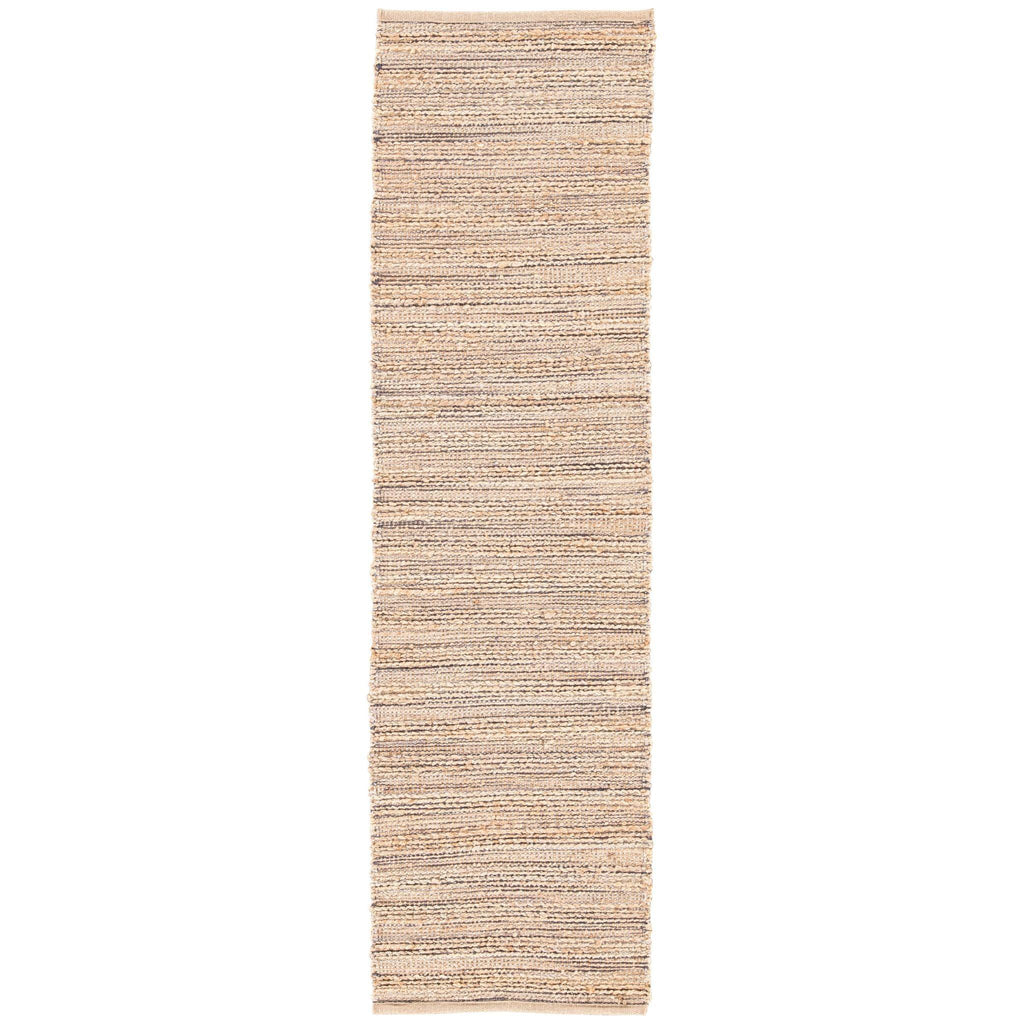 Jaipur Living Himalaya Canterbury Solid Tan / Navy 2'6" x 9' Rug