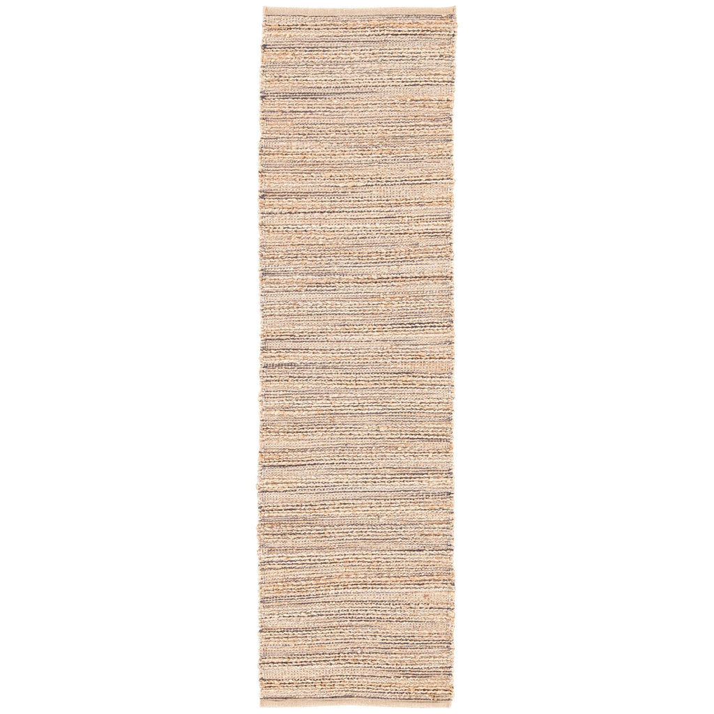 Jaipur Living Canterbury Natural Solid Tan/ Navy Runner Rug (2'6"X9')