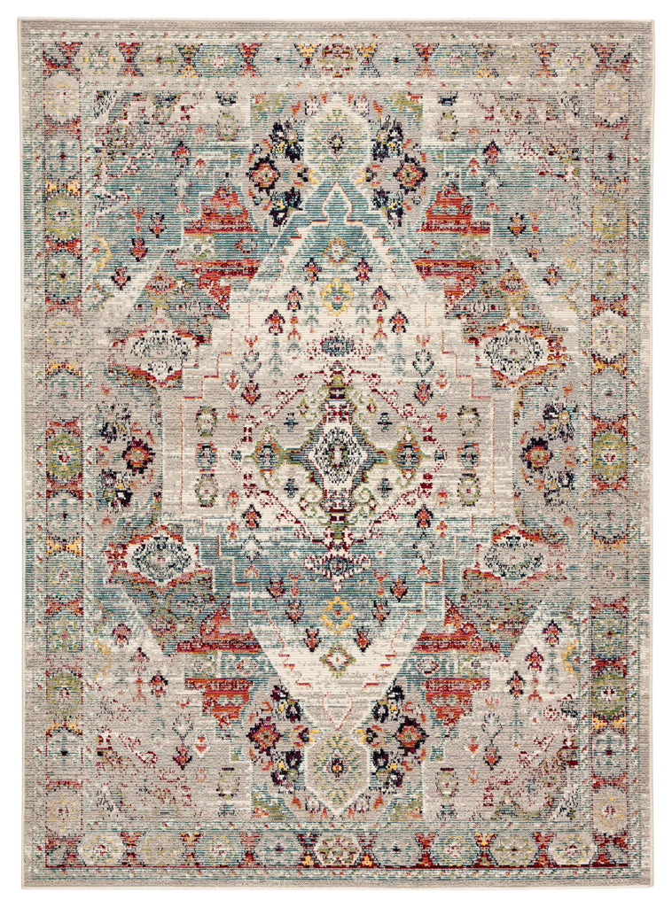 Jaipur Living Farra Indoor/ Outdoor Medallion Multicolor/ Green Area Rug (4'X5'8")